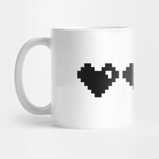 Pixel hearts Mug